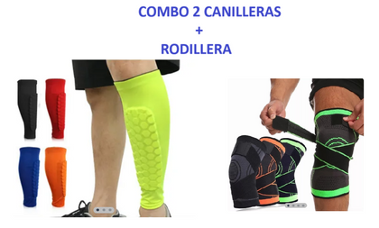 Combo 2 Canilleras y Rodillera Drevon® – Protección y Estabilidad
